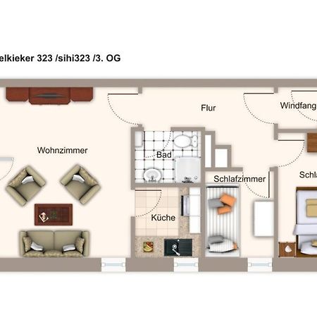 西里格Hus Inselkieker Hus Inselkieker 323公寓 外观 照片
