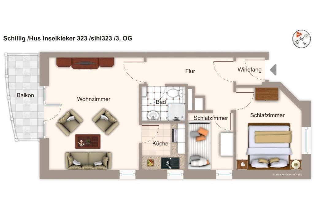 西里格Hus Inselkieker Hus Inselkieker 323公寓 外观 照片